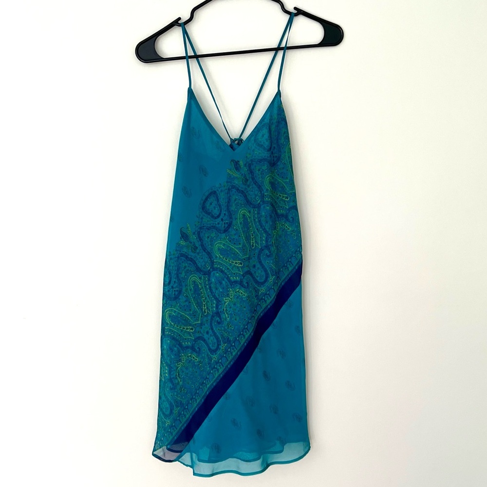 Valerie Steven’s Silk Blend Slip Dress Paisley Y2K